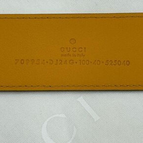 Men's Gucci, two tone, leather belt, memorable buckle size 100 cm/40 inches - Picture 14 of 16